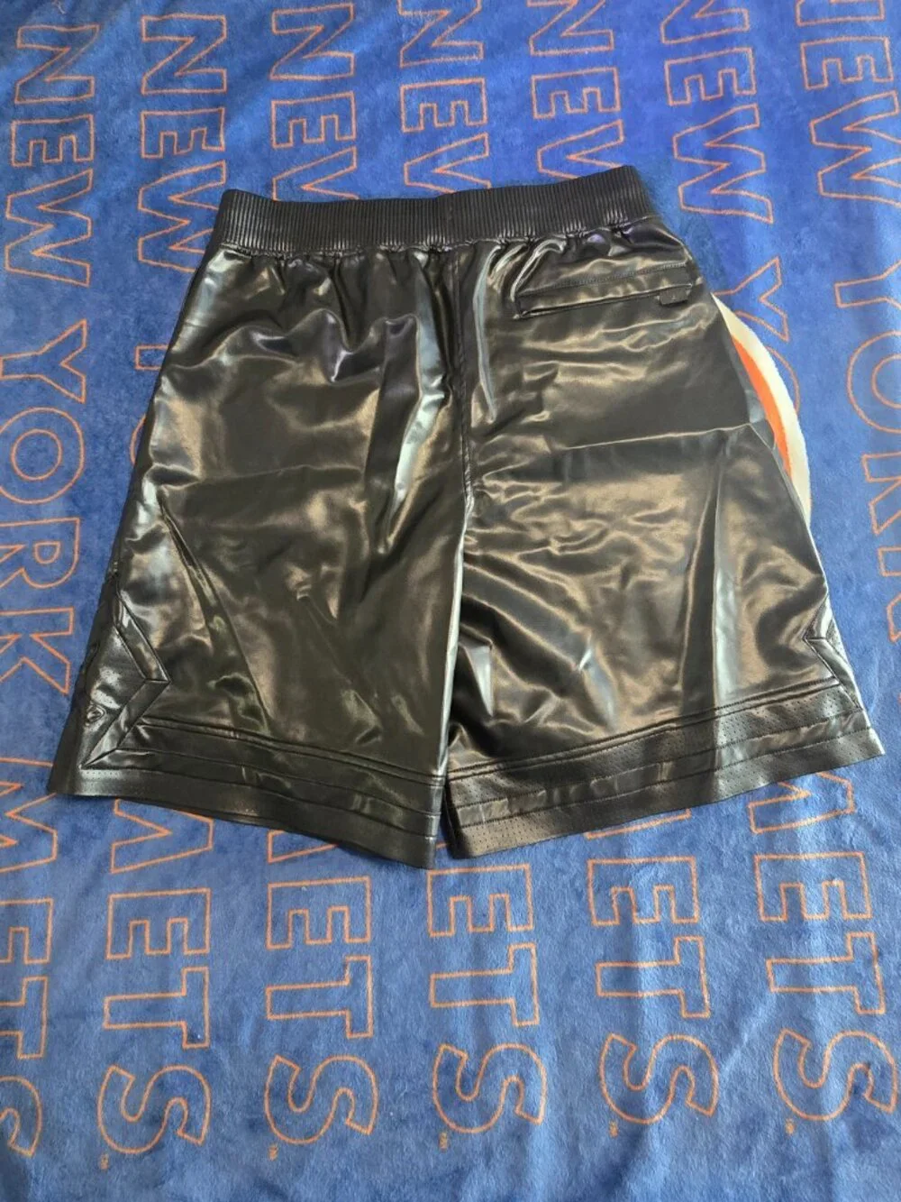 Nike Air Jordan Vegan Leather Diamond Shorts Black Mens HV0077-010 Size L